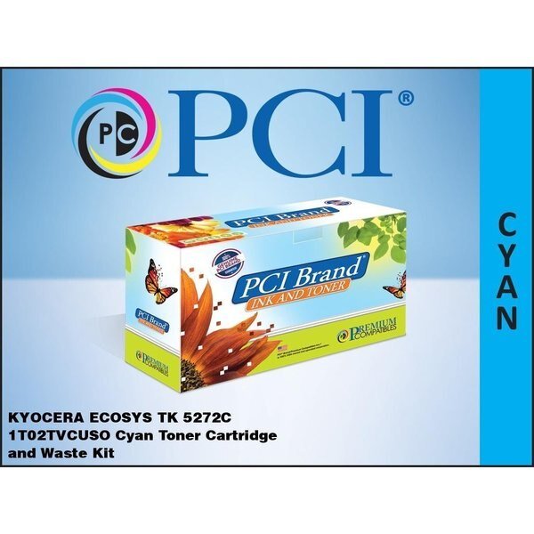Pci Kyocera-Mita Ecosys Tk-5272C 1T02Tvcuso Cyan Toner Cartridge w/ 1, Pci, Mfr#: TK-5272C-PCI